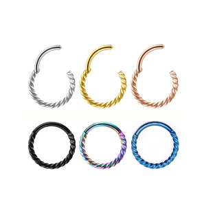 เครื่องประดับร่างกายทำจากสแตนเลส 316L |   แหวนเชื่อมต่อแบบเกลียวสำหรับเจาะร่างกายบริเวณกระดูกกั้นจมูก เฮลิกซ์ คอนช์ แทร็กัส ไดธ์ - Product Image 3