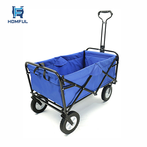 HOMFUL Portable Collapsible Utility Beach Folding <strong>Wagon</strong> Camping Trolley Beach Foldable <strong>Wagon</strong> <strong>Cart</strong> - Product Image 1