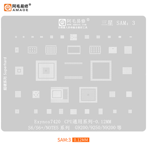 Plantilla de Reballing BGA Amaoe DIY de Malla de Acero de 0.12mm para la Serie Móvil S10/S10+/<span class=keywords><strong>NOTE</strong></span> <span class=keywords><strong>10</strong></span>/G9730/G975/G977/N975 - Product Image 6