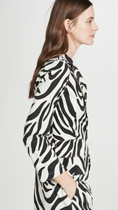 Nuevo diseño con cuello entallado manga larga estampado de <span class=keywords><strong>cebra</strong></span> un botón Casual <span class=keywords><strong>Blazer</strong></span> para mujer - Product Image 4