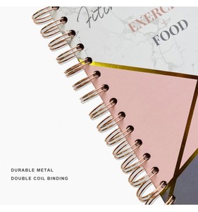 Großhandel/kunden spezifischer Wochen plan Agenda Englischer Kalender Tages planer Spiral <span class=keywords><strong>Notebook</strong></span> Hardcover Wöchentlicher Fitness planer - Product Image 6