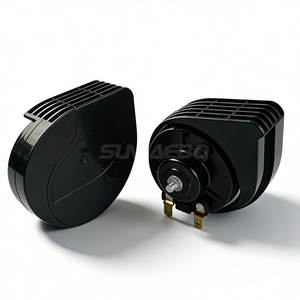 Corne électrique pour <span class=keywords><strong>moto</strong></span> et voiture de haute qualité, ultra-fine, bicolore, ABS, étanche, 12V, avec système d'alarme de sécurité - Product Image 4