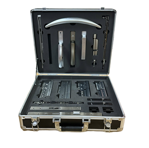 Aluminum Frame Plywood Carrying Case with Custom <b>Foam</b> <b>Padding</b> for Window Glass Hardware Fittings and Presentation Box - Product Image 1