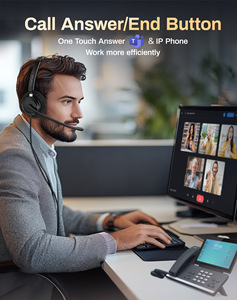 Rownfusny R06 Wired <b>USB</b> & 3.5mm Office Headset with Noise Cancelling <b>Mic</b>, Over-Ear Business Headphone for PC Laptop - Product Image 4