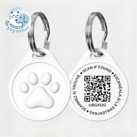 Étiquette d'identification pour animaux de compagnie en silicone étanche NFC, étiquette intelligente QR anti-perte pour chien et chat, prise en charge de l'accès rapide aux informations pour la sécurité des animaux de compagnie