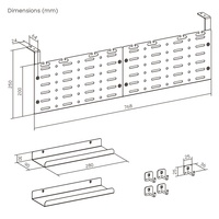 Gestion des câbles à vis Support de plateau de câbles vertical sous le bureau pour bureau