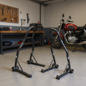 Soporte para motocicleta Db Wholesale de acero, elevador de horquilla delantera y trasera combinado con basculante en U - Product Image 2