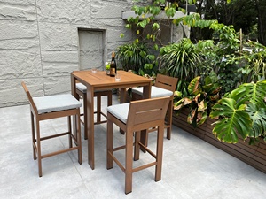 Комплект уличной мебели из алюминиевого сплава: стол и стулья, барные стулья и табуреты, водонепроницаемый, современный дизайн для использования во дворе - Product Image 2