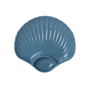 Irregular Shape Snack Plate With Dipping Sauce Compartment For Party And Household Use Solid Color Design - Product Image 5