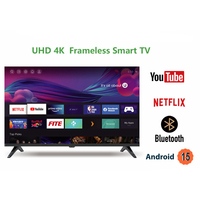 Téléviseur intelligent Android LED 120Hz UHD 85 pouces à prix d'usine, logo personnalisé OEM, utilisation hôtelière, multi-interfaces, noir, disponible en plusieurs tailles