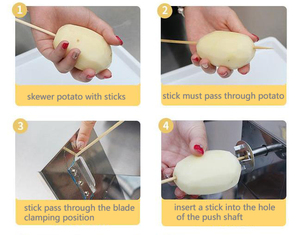 <strong>2026</strong> Factory Outlet Manual Hand Stainless Steel Spiral Potato Cutter Tornado Tower Fresh Chips Potato Tower Cutter <strong>Machine</strong> - Product Image 2