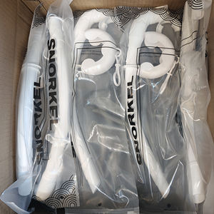 Portable Full Silicone Snorkel Foldable Breath Tube <strong>Rollup</strong> Easily Compact Storage Case Travel Friendly Swim Snorkeling Equipment - Product Image 1