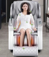 Fauteuil de massage électrique de luxe C99 2026 4D intelligent avec chauffage, inclinable, rail SL, zéro gravité, Shiatsu, corps entier, portable et pliable pour la maison