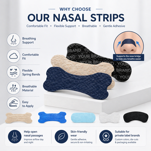 Tiras <span class=keywords><strong>Nasales</strong></span> Anti-ronquidos Xingda, Dilatador Nasal para Dormir y Hacer Deporte, Parche Nasal para Hombre y Mujer, Cinta Nasal para Respirar - Product Image 3