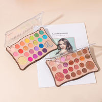 Palette d'ombres à paupières personnalisée à paillettes de marque privée Palette d'ombres à paupières végétalienne en acrylique transparent imperméable à l'eau
