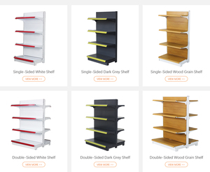 Trắng kim loại nhiệm vụ ánh sáng hai mặt thị trường cửa hàng tiện lợi siêu thị gandola Kệ hiển thị giá - Product Image 6