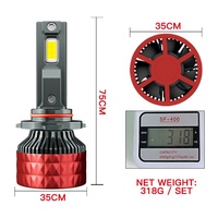 Phares LED D60 pour voiture, phares LED de voiture 130W haute puissance 6000k, feux LED tout-terrain SUV ATV H1 H3 9005 9006 H7 H11 H4, feux LED de voiture 12v