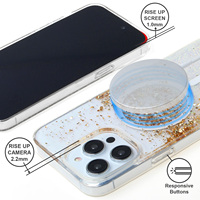 Coques de téléphone portable KINGSOUL compatibles avec plusieurs marques, style Ins, chargement sans fil, TPU antichoc, design pailleté, anneau magnétique