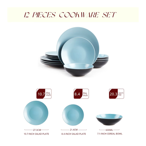 September Promotion Round Kitchen Plate and Bowl Set Easy Ceramic Tableware Set Stone <b>Tool</b> Tableware Set - Product Image 3