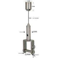 Kit de Suspension de panneau acoustique de pince de câble métallique de support de câble inoxydable de haute qualité de 1.5mm avec serre-câble de 13mm