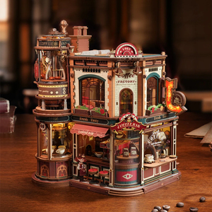 Robotime Rokr Giocattoli Fai-da-Te EAB02 Fabbrica <span class=keywords><strong>di</strong></span> Caffè dei Sogni, Kit <span class=keywords><strong>di</strong></span> Montaggio Carillon, Puzzle 3D in <span class=keywords><strong>Legno</strong></span> - Product Image 6