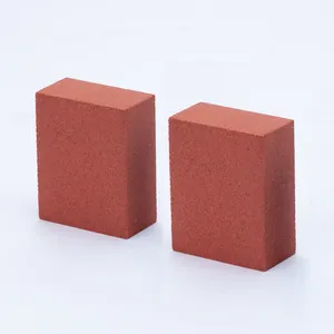 चिपचिपा पत्थर चमकाने के लिए 60 धैर्य लाल रंग नरम रबर घर्षण ब्लॉक स्की पक्ष आधार स्टील बढ़त जंग हटाने