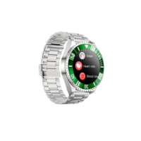 Para reloj deportivo inteligente Bluetooth con control de frecuencia cardíaca y presión arterial compatible con IOS banda de acero pantalla IPS pulsera de llamada