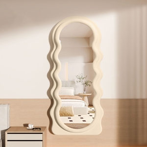 Espejos Rosados Más Vendidos para Decoración, Espejos de Pie, Espejos Creativos con Forma de Ola, Decoraciones DIY para <span class=keywords><strong>Interiores</strong></span> - Product Image 1