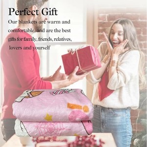 ผ้าห่มพิมพ์ลาย Pink Ghost Boo ผ้าฟลานเนลเนื้อนุ่ม อบอุ่น น่ารัก สนุกสนาน เหมาะสำหรับโซฟาและเก้าอี้ - Product Image 5