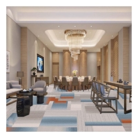 Tapis de sol en laine de luxe imprimé sur mesure en nylon, résistant au feu, pour hôtel, restaurant, couverture de sol complète
