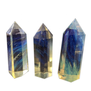 Jd đá quý nhà máy tùy chỉnh Bán buôn tinh thể tự nhiên Wands vàng điểm nóng chảy năng lượng chữ<span class=keywords><strong>a</strong></span> bệnh đá quý tháp làm bằng tay tinh thể - Product Image 2