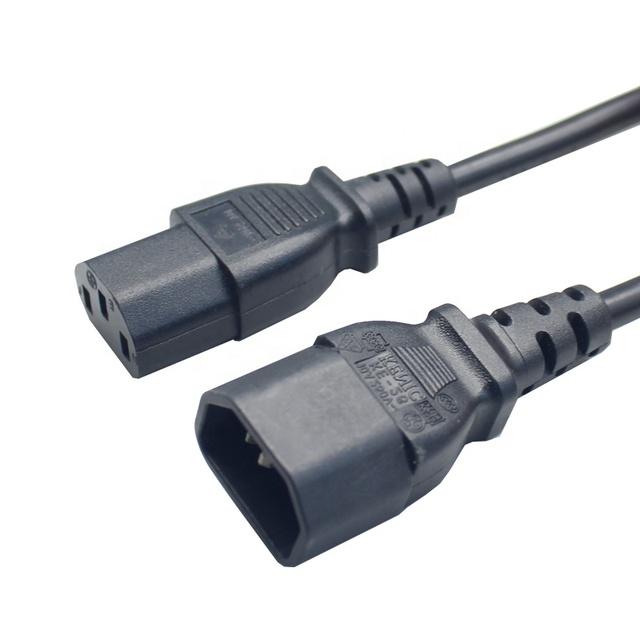 Custom IEC C13 Plug to C14 Plug AWG 14 Power Cord Cable