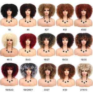Perruques Tressées Pour Femmes Synthétique Ombre Tressé Dreadlock Perruque Noir Marron Rouge Africain Faux Locs Crochet Twist <span class=keywords><strong>Cheveux</strong></span> Perruques Courtes - Product Image 3