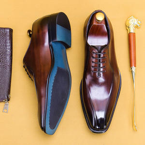 Chaussures Richelieu en cuir véritable de haute qualité pour hommes, style décontracté et professionnel, à lacets, nouvelle collection britannique, bout pointu, pour marié, toutes saisons 2025 - Product Image 3