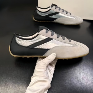 College-style trendy new soft-bottom running lace-<b>up</b> lightweight sports casual shoes in forest color - Product Image 6