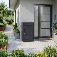 Boîte à colis métallique antivol personnalisée, boîte à colis moderne pour extérieur, boîte de livraison de colis pour jardin