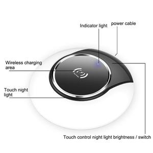 10W LED Night Light Qi ไร้สาย Charger Fast Charging Dock สำหรับ iPhone Samsung LED Light Night ไร้สาย Fast Charging - Product Image 6