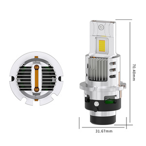 ADT D2 D4 ไฟหน้า LED พร้อมบัลลาสต์ HID สำหรับปรับความสมดุล 6000K สีขาว D2S D2R D4S D4R LED 80W - Product Image 4