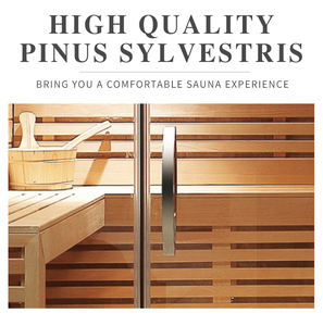 غرفة ساونا فاخرة بالأشعة تحت الحمراء والبخار مصنوعة من خشب الهيملوك الصلب بتصميم أوروبي للمنزل مع لوحة تحكم بالكمبيوتر - Product Image 5
