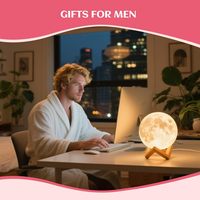 Lampe lunaire GOLDMORE2 - Design moderne, lumière LED pour la maison, télécommande colorée, rechargeable, à intensité variable, pour les petits-enfants, les enfants, les femmes, les hommes