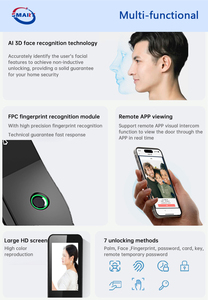 手のひら静脈3D顔認識スマートロックTuya Wifi指紋インテリジェントキーレス入力デジタルスマートドアロック - Product Image 3