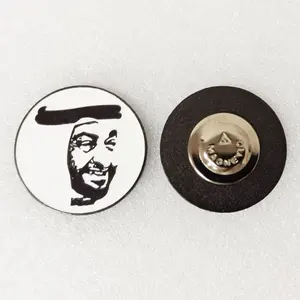 新しい到着UAEドバイshiekh sheikh shaikh sheik Mohammed bin zayed磁気金属サークルバッジラペルピンAE52ナショナルデー用
