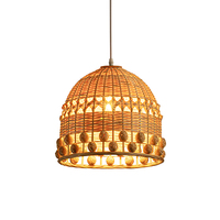 Lustre en rotin tissé moderne Wai Ji Feng grande lampe vintage d'inspiration japonaise pour la maison hôtel restaurant ou salon de thé