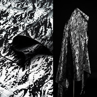 Tissu jacquard uni double face noir et argent, Hanfu Cheongsam, style vintage, costume sur mesure haut de gamme, tissu pour vêtements