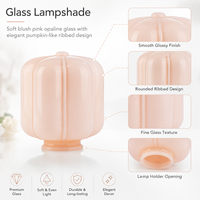Abat-jour en verre fait main sur mesure, abat-jour en verre borosilicate, abat-jour pour lampe suspendue, couvercles en verre de remplacement, décor floral opale