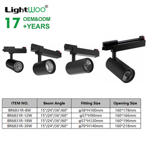 หัวไฟติดราง LED 4 สาย 3 เฟส เลือก CCT ได้ 3 ค่า CCT สำหรับร้านค้าปลีกมืออาชีพ ไฟสปอตไลท์สำหรับร้านแฟชั่น โชว์รูม - Product Image 5