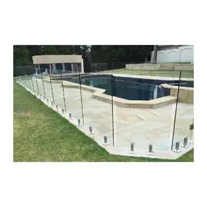 Decking Balustrade Aluminum Glass Spigots Balustrade Balcony Glass Railings Pool Fence Outdoor Deck Glass