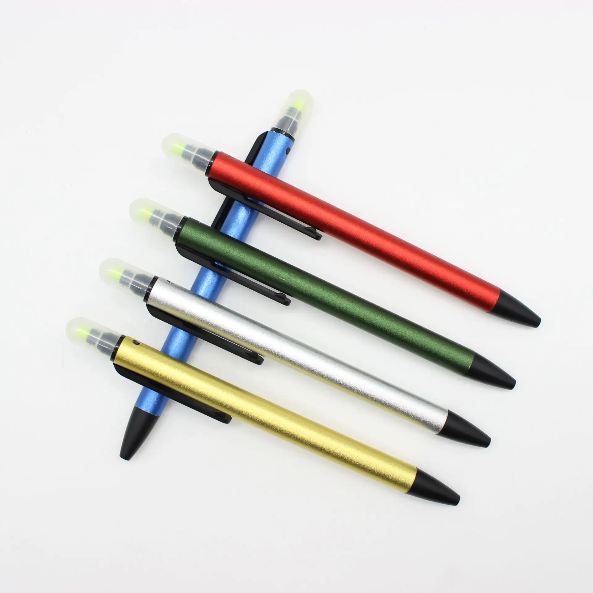 قلم SY514 متعدد الوظائف متعدد الألوان قلم حبر جاف 6 ألوان قلم تحديد وتعليم ترويجي