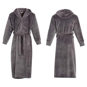 Accappatoio in cotone morbido tinta unita in <span class=keywords><strong>pile</strong></span> corallo nero accappatoio da <span class=keywords><strong>uomo</strong></span> <span class=keywords><strong>pigiama</strong></span> autunno e inverno accappatoio maschile Plus size e grow a accappatoio - Product Image 1