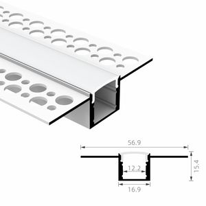 Profilé en aluminium encastré pour bandes LED de <span class=keywords><strong>plafond</strong></span>, profilé pour cloisons sèches en plâtre et gypse - Product Image 3